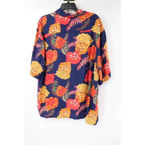 NWT Raga man hawaiian shirt Men's 2XL robin button down viscose floral camp - Picture 7 of 9
